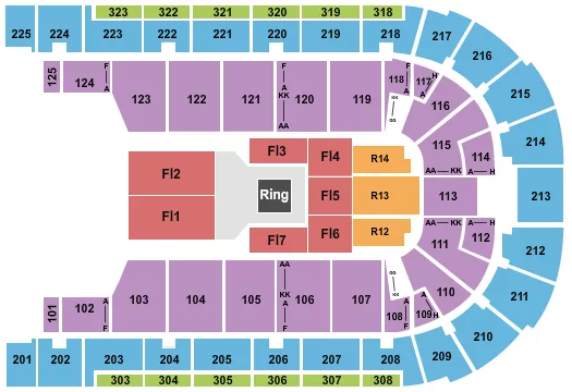 BOARDWALK HALL ARENA BOARDWALK HALL BOXING 2 Seating Map Seating Chart