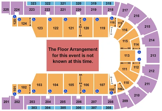 BOARDWALK HALL ARENA BOARDWALK HALL GENERIC FLOOR Seating Map Seating Chart