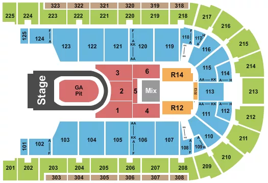 BOARDWALK HALL ARENA BOARDWALK HALL KANE BROWN Seating Map Seating Chart