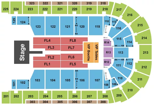 BOARDWALK HALL ARENA BOARDWALK HALL MARY J BLIGE Seating Map Seating Chart