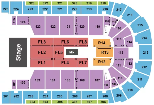 BOARDWALK HALL ARENA BOARDWALK HALL MEEK MILL Seating Map Seating Chart