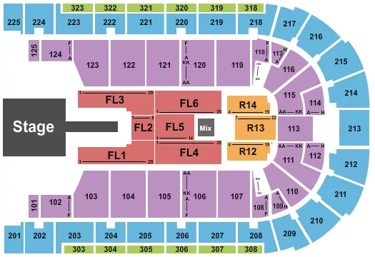 BOARDWALK HALL ARENA BOARDWALK HALL SHAKIRA Seating Map Seating Chart