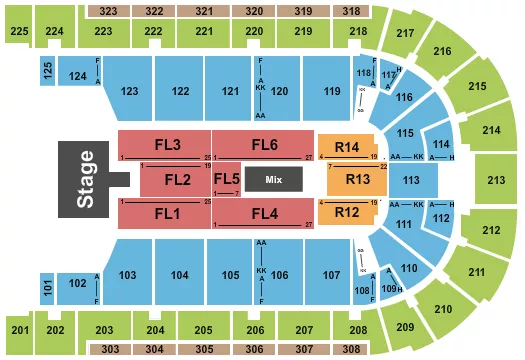 BOARDWALK HALL ARENA BOARDWALK HALL VYBZ KARTEL Seating Map Seating Chart