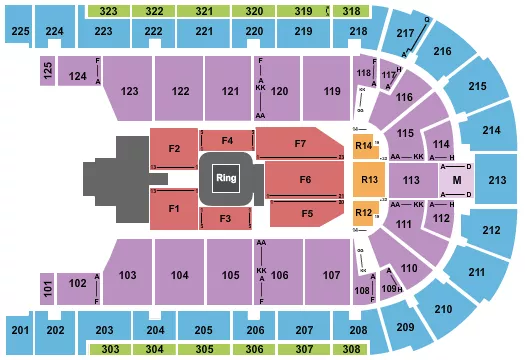 BOARDWALK HALL ARENA BOARDWALK HALL WWE 1 Seating Map Seating Chart