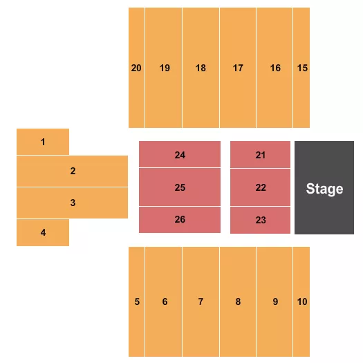 ENDSTAGE 4 Seating Map Seating Chart
