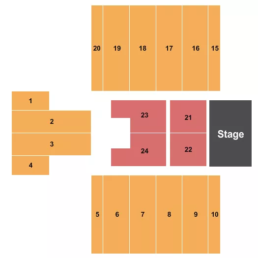 ENDSTAGE 5 Seating Map Seating Chart