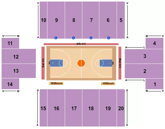 HARLEM GLOBETROTTERS Seating Map Seating Chart