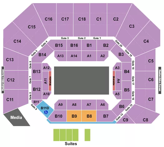 WRESTLING Seating Map Seating Chart