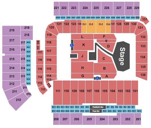 BTS BANGTAN BOYS Seating Map Seating Chart
