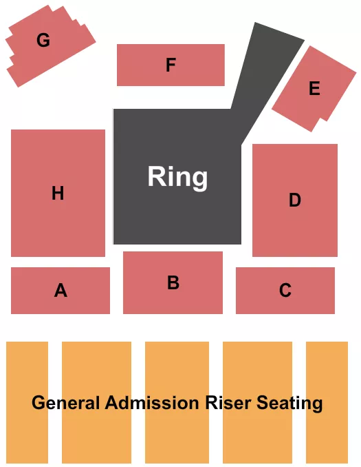 BOXING W GA RISERS Seating Map Seating Chart