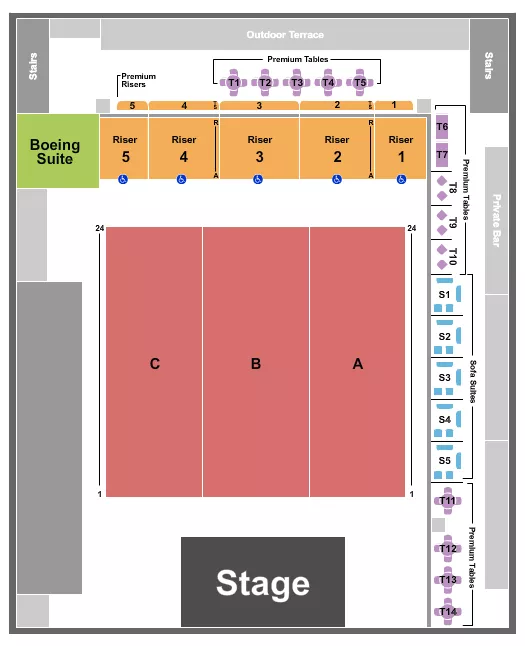 ENDSTAGE 5 Seating Map Seating Chart