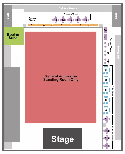 ENDSTAGE GA Seating Map Seating Chart