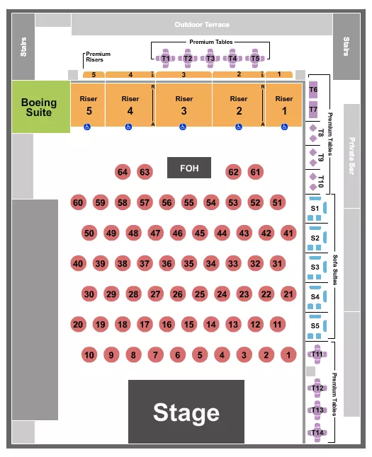 TEJANO MUSIC AWARDS Seating Map Seating Chart
