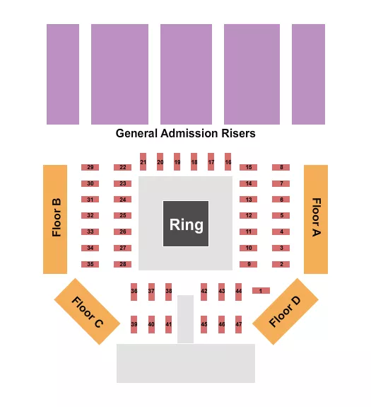 BOXING TABLES RISERS Seating Map Seating Chart