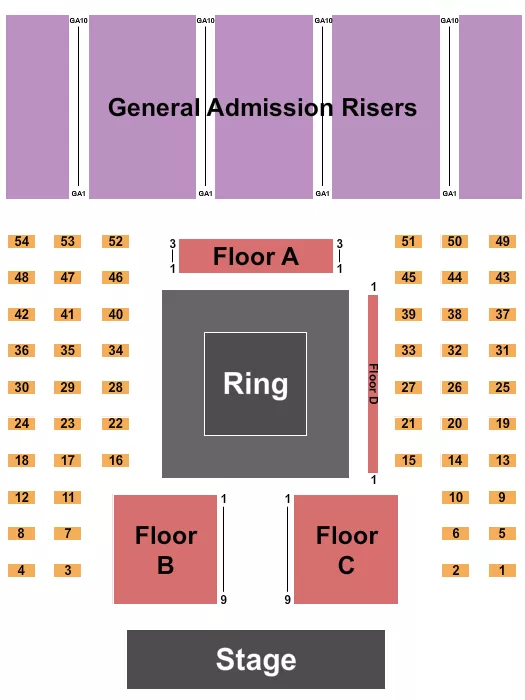 BOXING 2 Seating Map Seating Chart