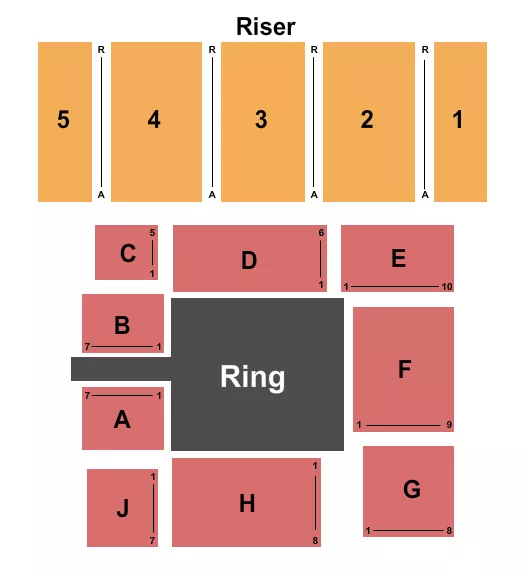 WWE Seating Map Seating Chart