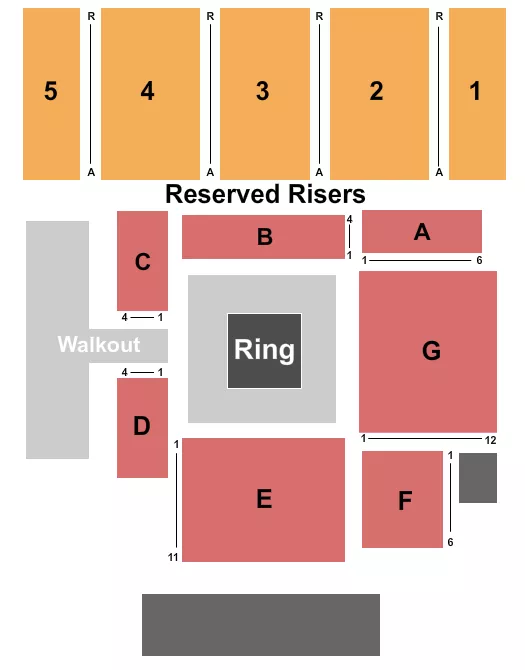 WRESTLING TNA Seating Map Seating Chart