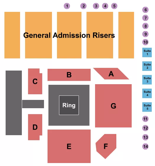 WRESTLING Seating Map Seating Chart
