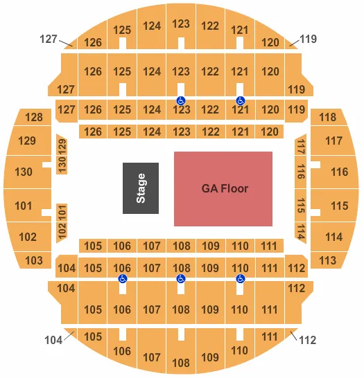 GA FLOOR AND GA BOWL Seating Map Seating Chart