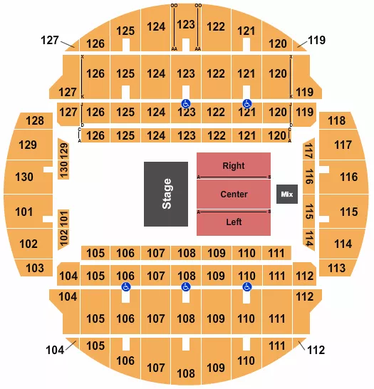 HALF HOUSE RSV Seating Map Seating Chart