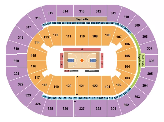 BASKETBALL GLOBETROTTERS Seating Map Seating Chart