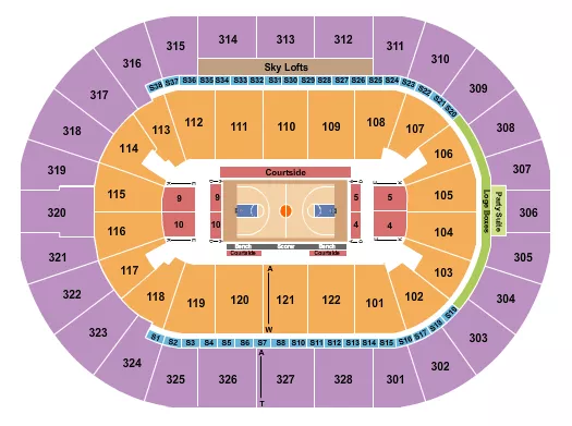BASKETBALL Seating Map Seating Chart