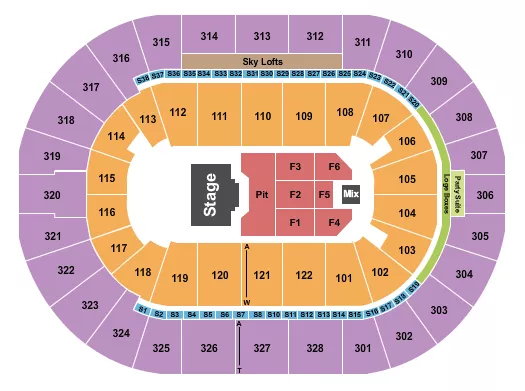BILLY STRINGS 2 Seating Map Seating Chart