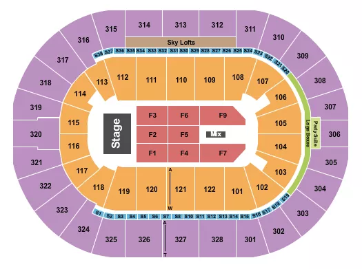 BROOKS AND DUNN Seating Map Seating Chart