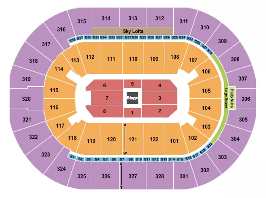 CENTER STAGE 2 Seating Map Seating Chart