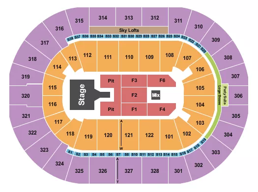 DIERKS BENTLEY Seating Map Seating Chart