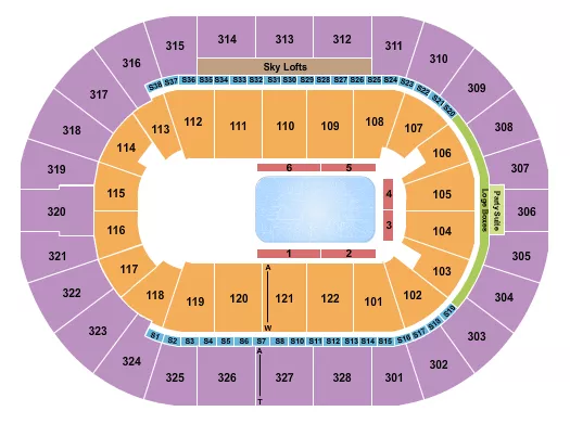 DISNEY ON ICE Seating Map Seating Chart