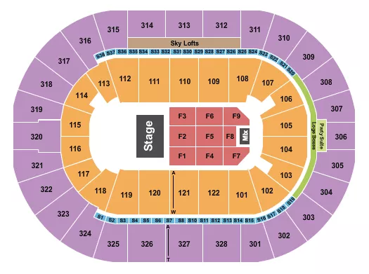 ENDSTAGE 4 Seating Map Seating Chart