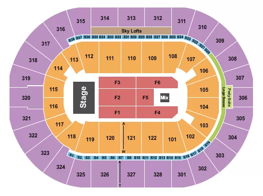 ENDSTAGE 6 Seating Map Seating Chart