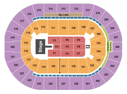 ENDSTAGE CATWALK 3 Seating Map Seating Chart