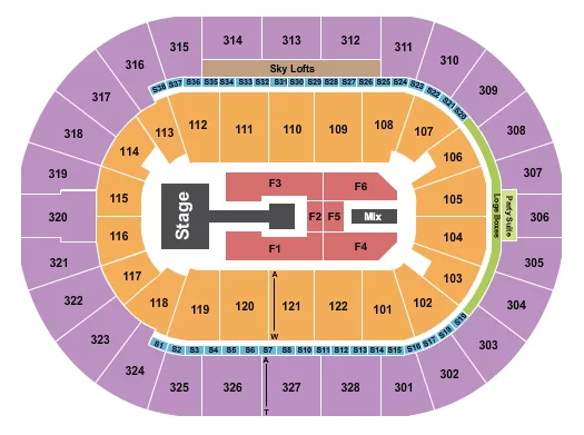 ENDSTAGE CATWALK Seating Map Seating Chart