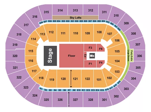 ENDSTAGE GA PIT 2 Seating Map Seating Chart