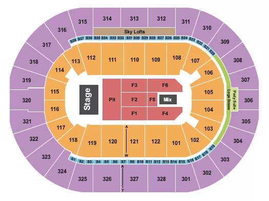 ENDSTAGE GA PIT Seating Map Seating Chart