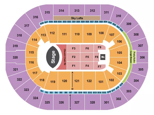ERIC CHURCH Seating Map Seating Chart
