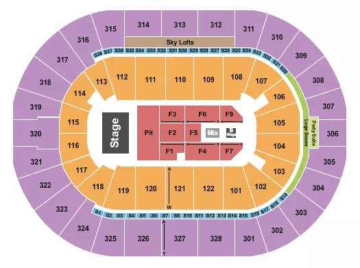 FORREST FRANK Seating Map Seating Chart