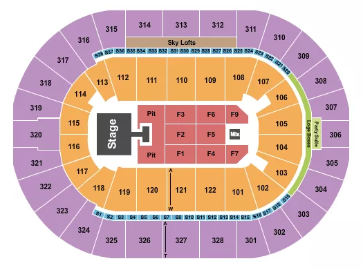 JASON ALDEAN 1 Seating Map Seating Chart