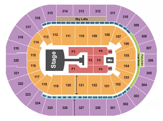 JONAS BROTHERS 1 Seating Map Seating Chart
