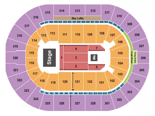 THIRD DAY Seating Map Seating Chart