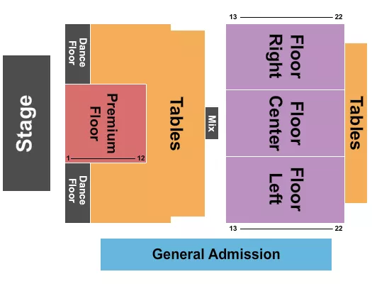 ENDSTAGE 2 Seating Map Seating Chart