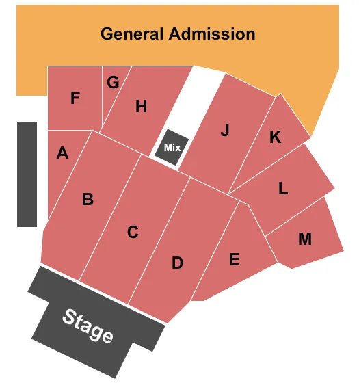 ENDSTAGE W REAR GA 2 Seating Map Seating Chart