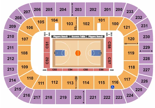 BASKETBALL GLOBETROTTERS Seating Map Seating Chart