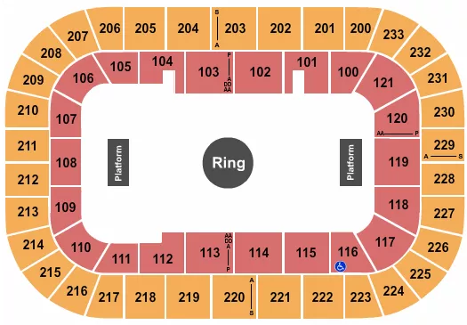 CIRCUS RINGLING BROS Seating Map Seating Chart