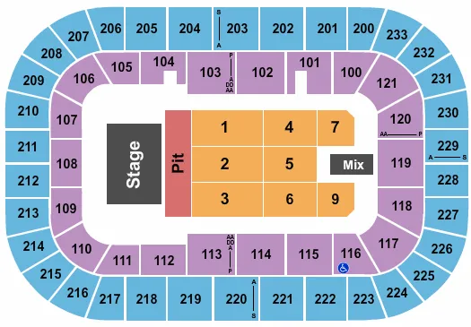 ENDSTAGE GA PIT Seating Map Seating Chart