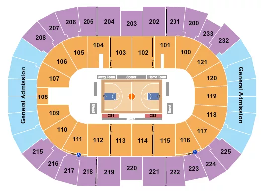 BASKETBALL WOMENS TOURNEY 2 Seating Map Seating Chart