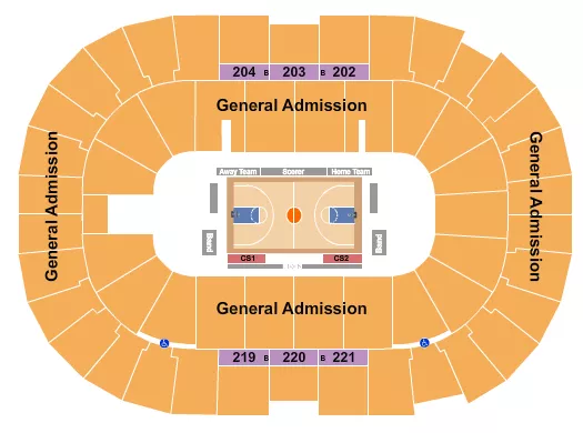 BASKETBALL WOMENS TOURNEY Seating Map Seating Chart