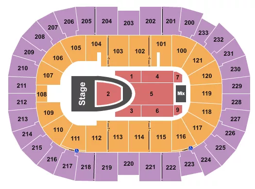 FOR KING AND COUNTRY Seating Map Seating Chart